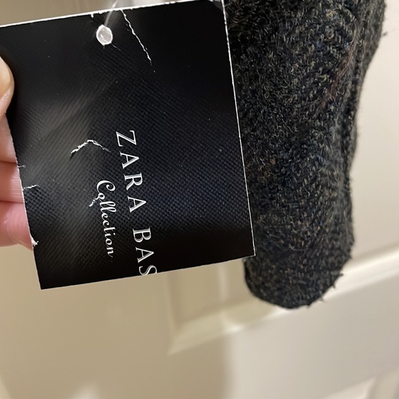 Zara short wool blend brown jacket (sz XL) - Picture 9 of 12